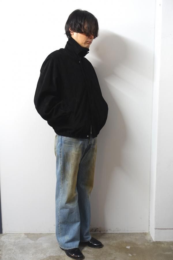 ssstein(シュタイン)/COW SUEDE ZIP SHORT JACKET/BLACK CONCRETE