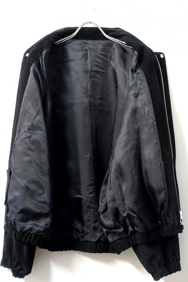 ssstein(シュタイン)/COW SUEDE ZIP SHORT JACKET/BLACK CONCRETE