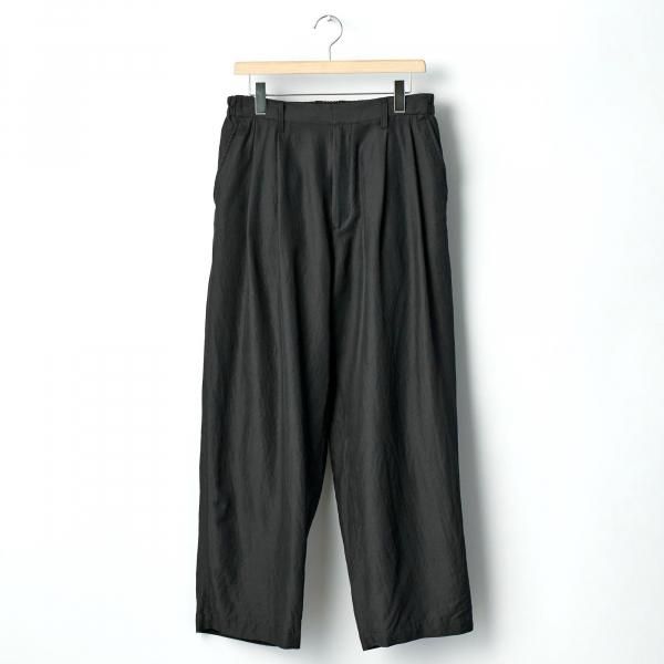 ssstein(シュタイン)/WOOL/SILK WIDE EASY TROUSERS/BLACK 通販