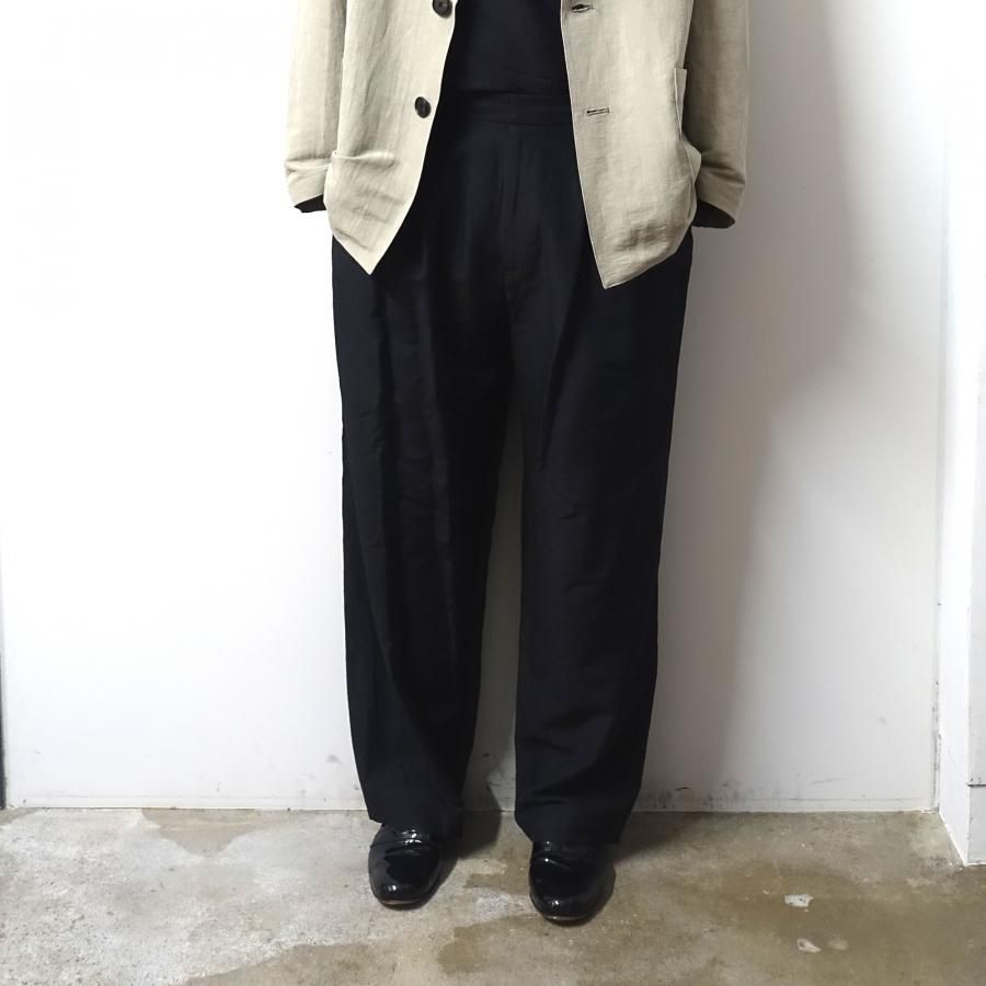 <img class='new_mark_img1' src='https://img.shop-pro.jp/img/new/icons13.gif' style='border:none;display:inline;margin:0px;padding:0px;width:auto;' />ssstein(奿)/WOOL/SILK WIDE EASY TROUSERS/BLACK