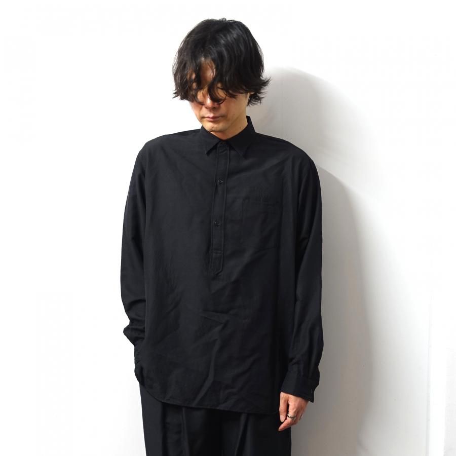 <img class='new_mark_img1' src='https://img.shop-pro.jp/img/new/icons13.gif' style='border:none;display:inline;margin:0px;padding:0px;width:auto;' />ssstein(奿)/WOOL/SILK PULLOVER SHIRT/BLACK