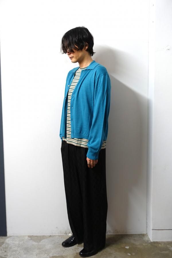 【専用】uru様 URU(ウル)/CREW NECK L/S KNIT TEE/GREEN×BEIGE 通販 取り扱い