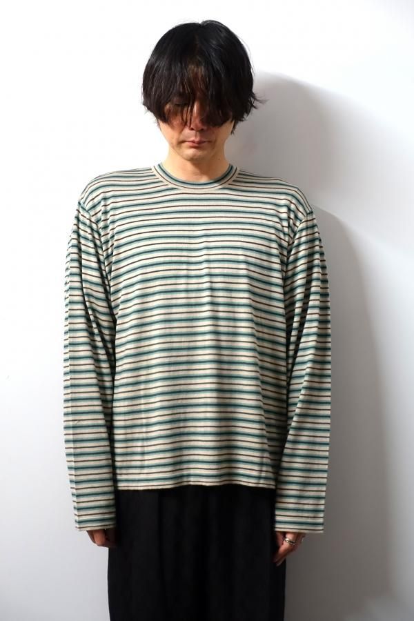 【専用】uru様 URU(ウル)/CREW NECK L/S KNIT TEE/GREEN×BEIGE 通販 取り扱い