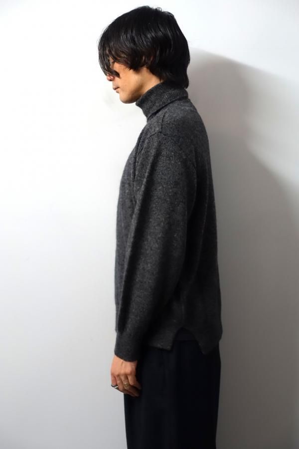 ssstein(シュタイン)/WOOL/ALPACA KNIT LOOSE TURTLE NECK PO/CHARCOAL