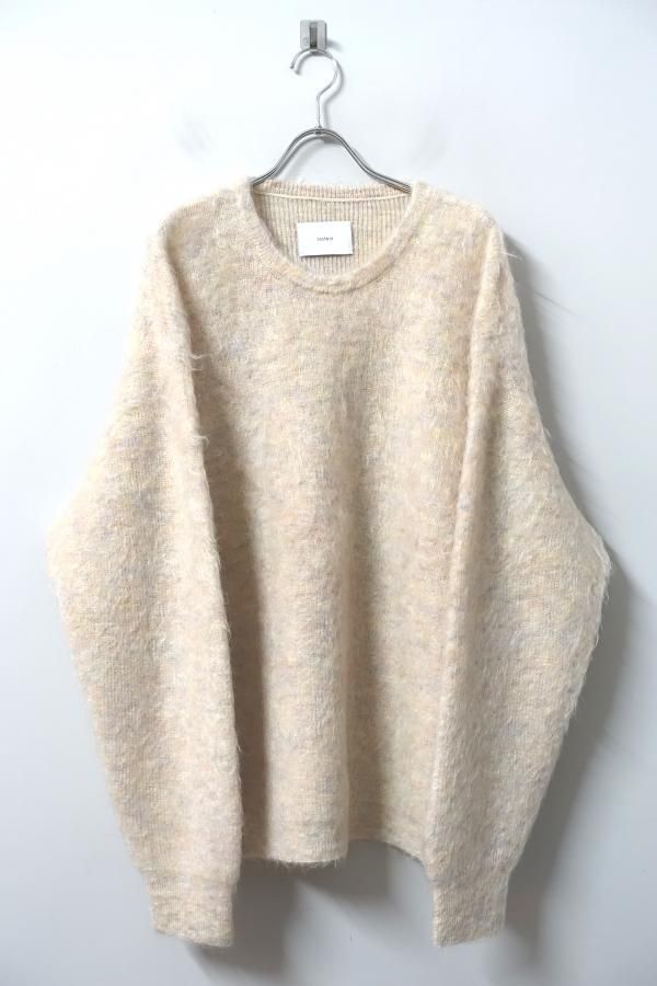 ssstein(シュタイン)/KID MOHAIR KNIT CREW NECK LS/MIX WHITE