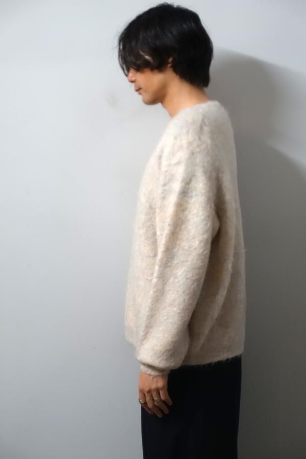 ssstein(シュタイン)/KID MOHAIR KNIT CREW NECK LS/MIX WHITE