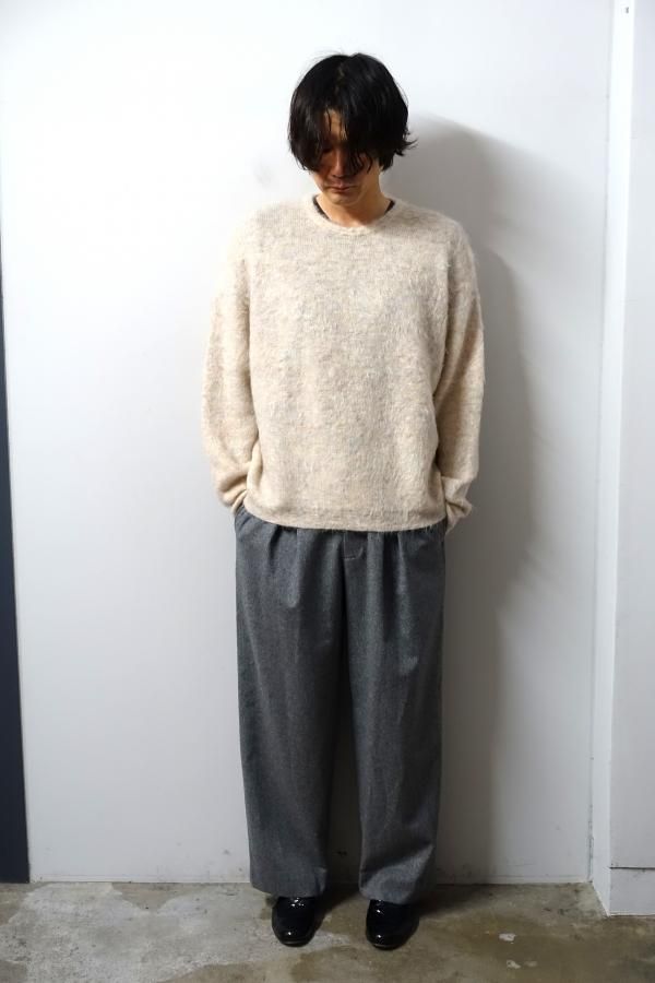 ともちゃん ssstein(シュタイン)/KID MOHAIR KNIT CREW NECK LS/MIX WHITE