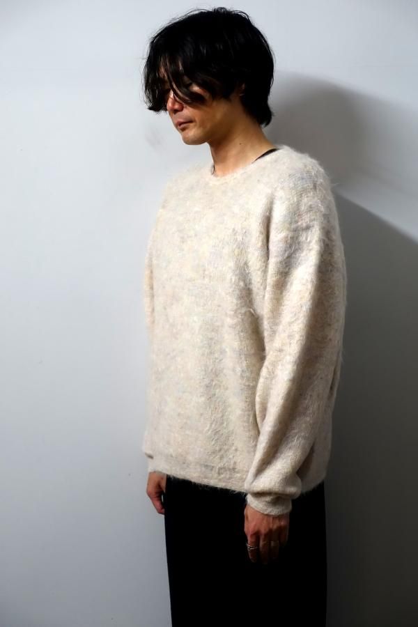 ssstein(シュタイン)/KID MOHAIR KNIT CREW NECK LS/MIX WHITE