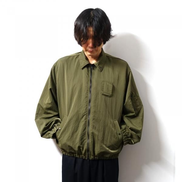 ssstein Bio Washed Flight Jacket カーキ S ssstein - 【残りわずか】Bio Washed Nylon Oversized Fight