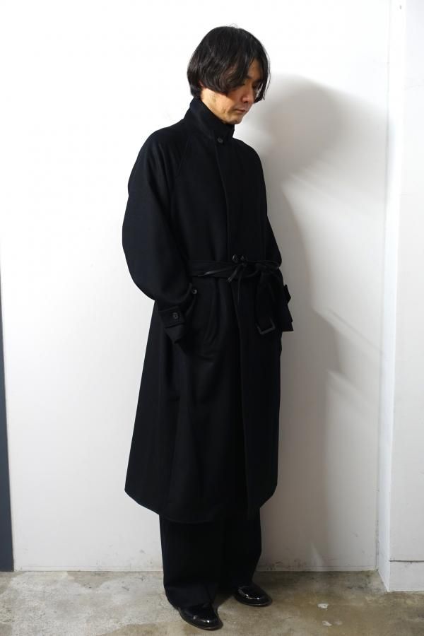 ssstein MAXI-LENGTH PEAKED LAPEL COAT