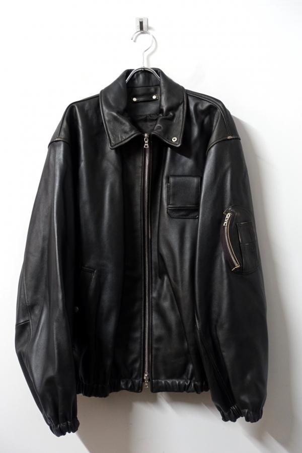ssstein LEATHER FLIGHT JACKET シュタイン ssstein(シュタイン)/LEATHER FLIGHT JACKET/BLACK CONCRETE