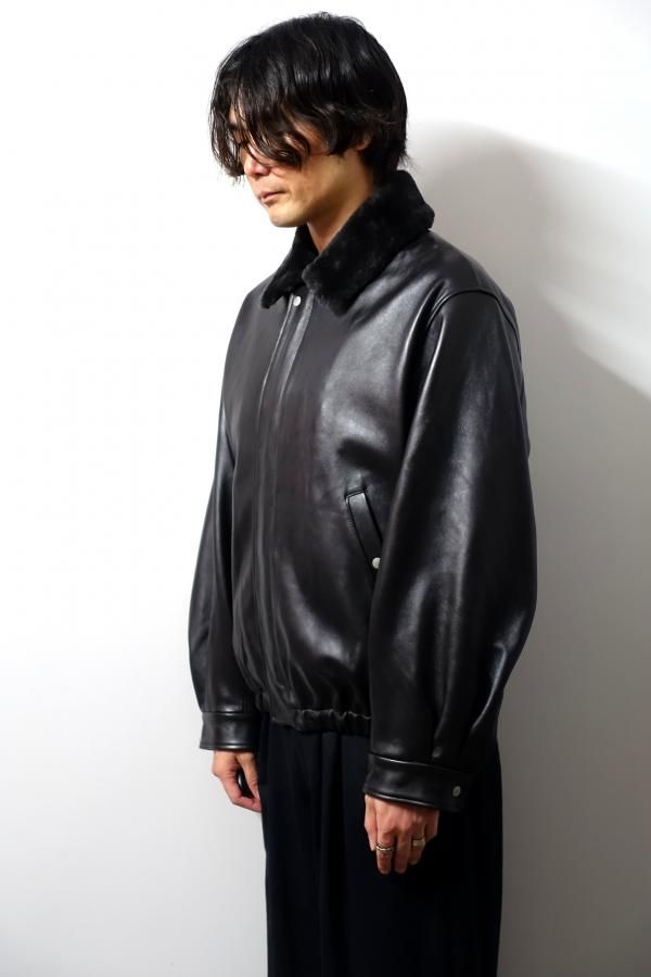 ssstein(シュタイン)/MOUTON COLLAR SHEEP LEATHER ZIP JACKET