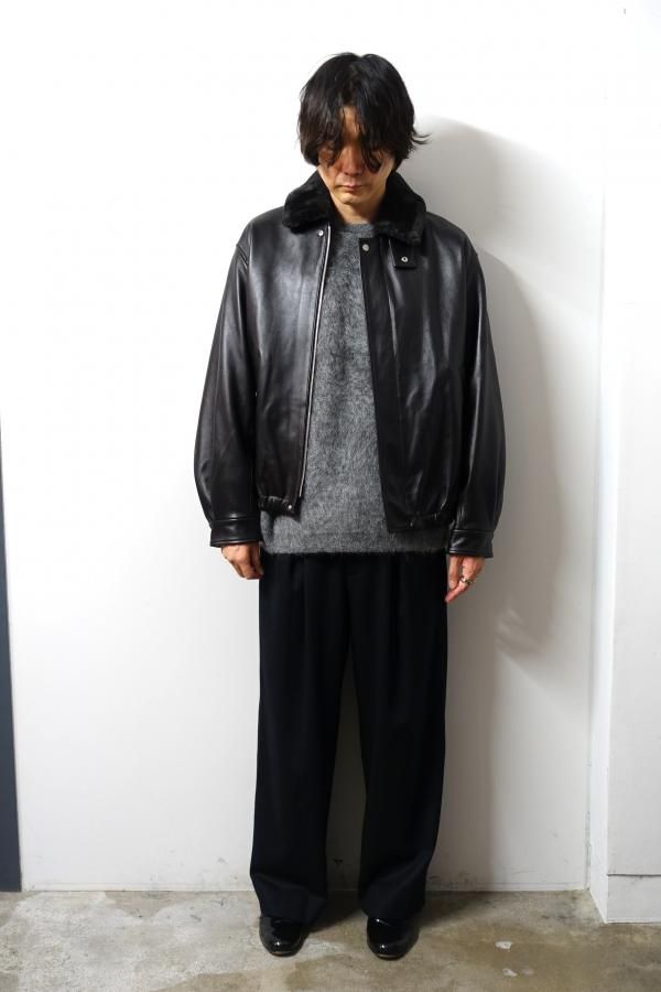 ESTNATION 羊革 立ち襟 W-ZIP レザージャケット ベージュ　L ESTNATION 羊革 立ち襟 W-ZIP レザージャケット ベージュ L