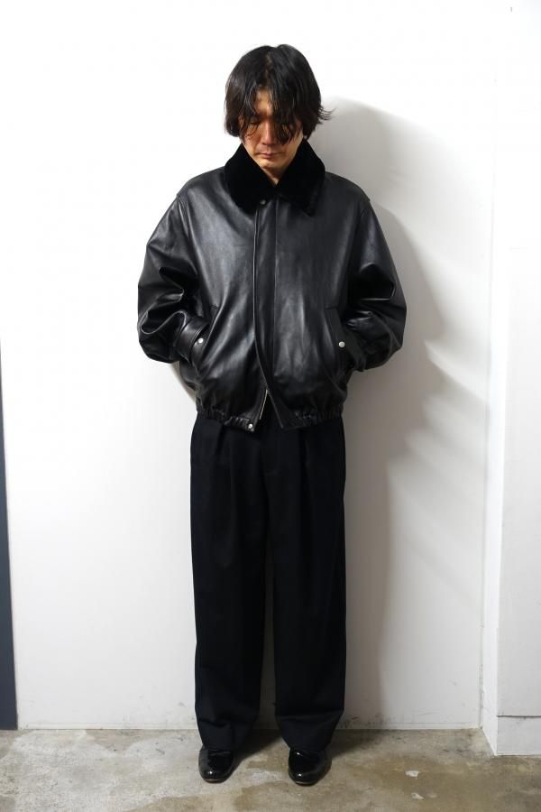 ssstein(シュタイン)/MOUTON COLLAR SHEEP LEATHER ZIP JACKET
