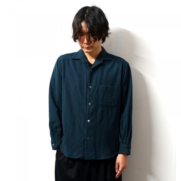 URU ダークネイビー ボタン付きローブジャケット T／C スウィングトップ（裏地付） 7078－01 086
