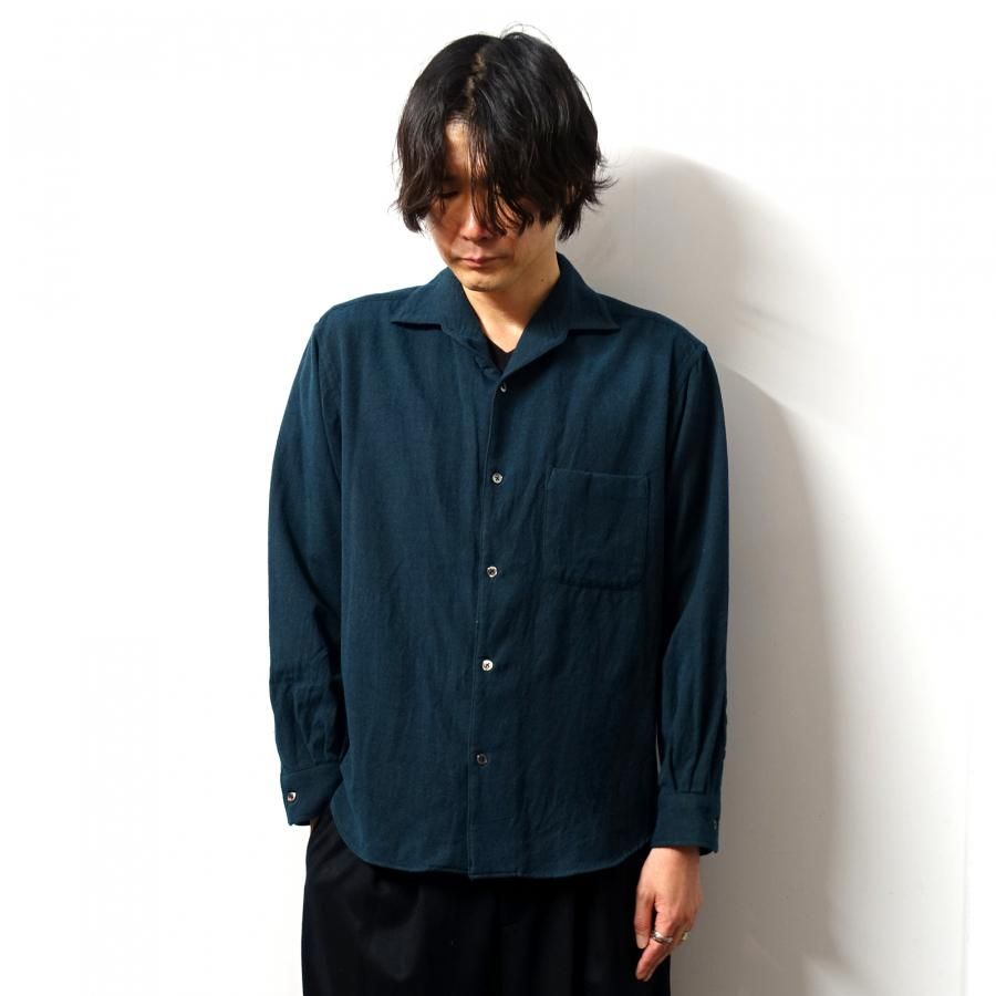 ssstein(シュタイン)/WOOL/SILK PULLOVER SHIRT/BLACK 通販