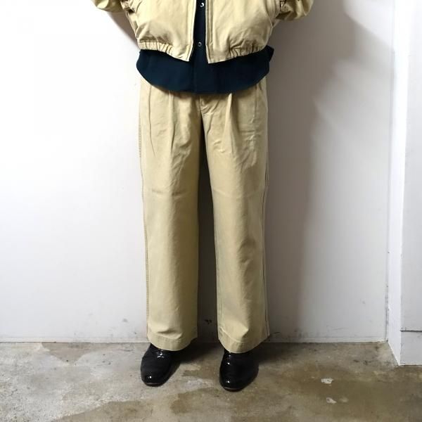 URU(ウル)/2 TUCK PANTS/F.BEIGE 通販 取り扱い-CONCRETE RIVER