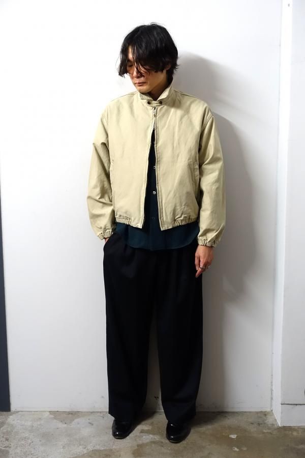 URU ウル COTTON RAYON JACKET サイズ1 URU COTTON OVERSIZED ZIP UP BLOUSON