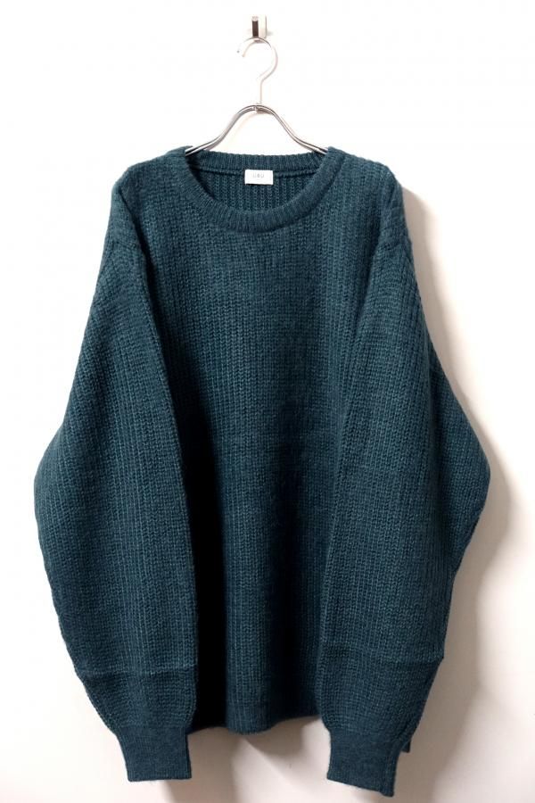 URU(ウル)/CREW NECK KNIT/D.GREEN 通販 取り扱い-CONCRETE RIVER