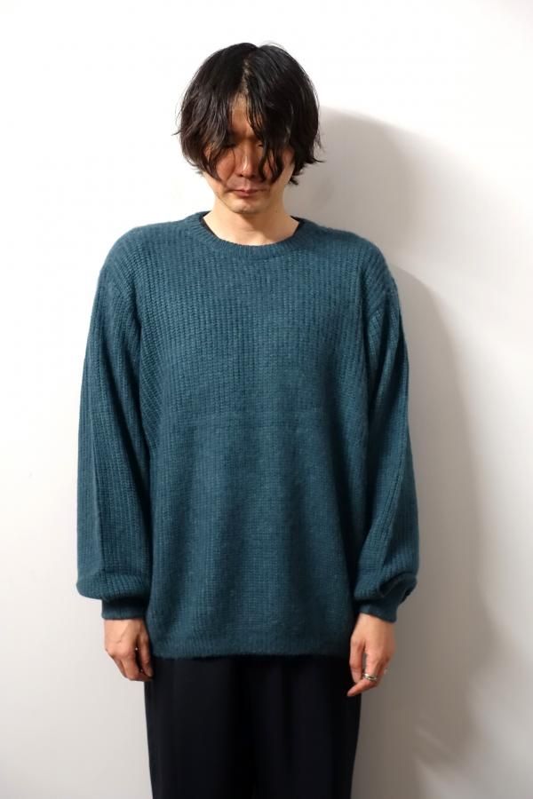 URU(ウル)/CREW NECK KNIT/D.GREEN 通販 取り扱い-CONCRETE RIVER