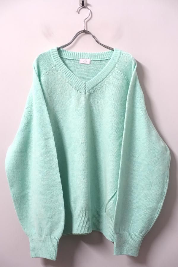 <img class='new_mark_img1' src='https://img.shop-pro.jp/img/new/icons13.gif' style='border:none;display:inline;margin:0px;padding:0px;width:auto;' />URU()/V NECK KNIT/L.GREEN