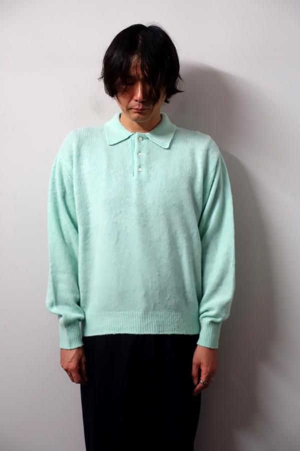 極美品　URU TOKYO Kint polo ニットポロ　ポロシャツ　24ss SINSS ポロシャツ Stitched knit polo shirt / ステッチニット