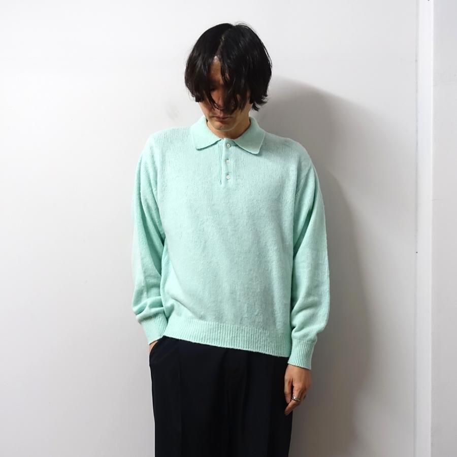 <img class='new_mark_img1' src='https://img.shop-pro.jp/img/new/icons13.gif' style='border:none;display:inline;margin:0px;padding:0px;width:auto;' />URU()/KNIT POLO/L.GREEN
