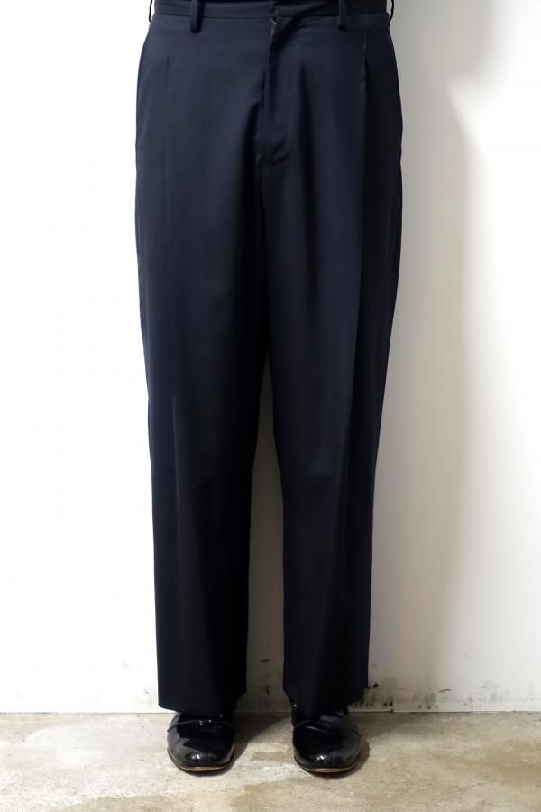 URU(ウル)/1 TUCK PANTS/D.NAVY 通販 取り扱い-CONCRETE RIVER