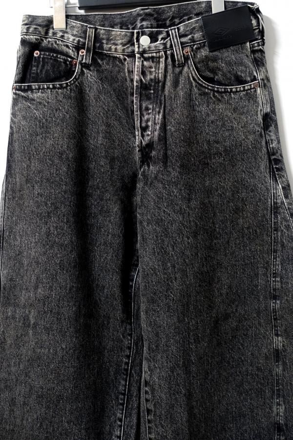 ssstein(シュタイン)× UMBRO/DEFORMATION WIDE DENIM JEANS/BLACK 通販