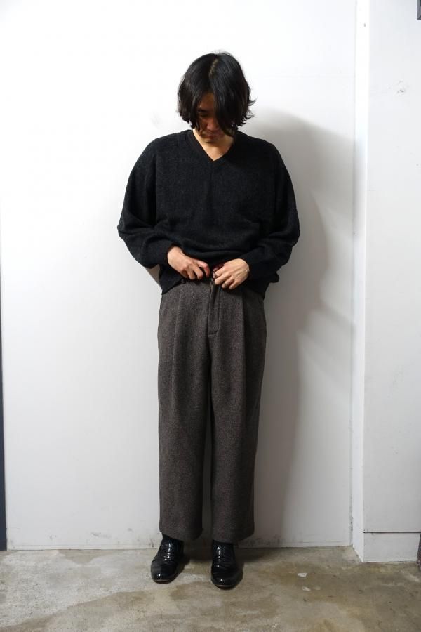 URU(ウル)/1 TUCK PANTS/BROWN 通販 取り扱い-CONCRETE RIVER