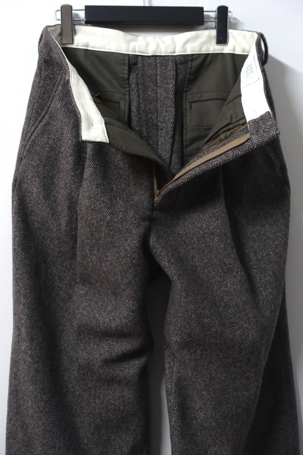 URU(ウル)/1 TUCK PANTS/BROWN 通販 取り扱い-CONCRETE RIVER