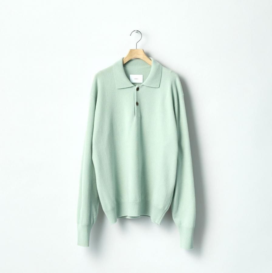 <img class='new_mark_img1' src='https://img.shop-pro.jp/img/new/icons13.gif' style='border:none;display:inline;margin:0px;padding:0px;width:auto;' />ssstein(奿)/EXTRA FINE WOOL KNIT POLO LS/BLUE