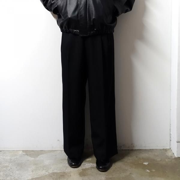 シュタイン　スラックス stein(シュタイン)/LONG WIDE TROUSERS/BLACK 通販 取り扱い-CONCRETE