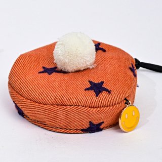 スタースマイルベレー帽 オレンジ