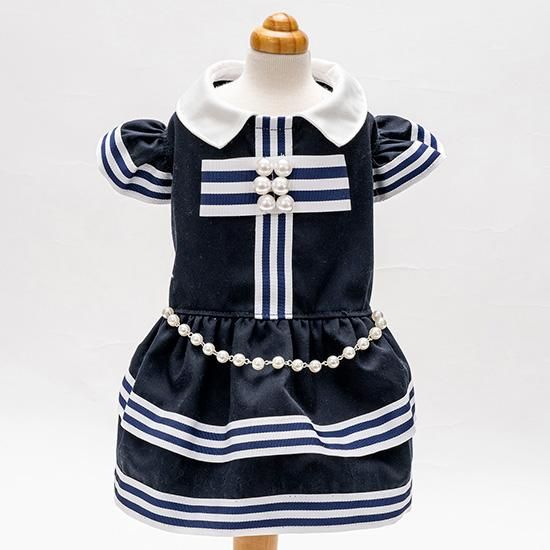 ストライプネイビーワンピース - 華集-Luludoll