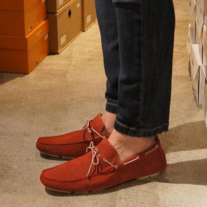 ゴールドブラザーズ ドライビングシューズ（レッド） - SO-KUTSU | The Finest import shoes for men