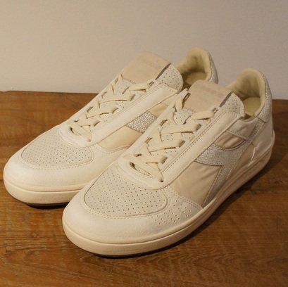 ディアドラ Ｂ．エリート ナイロン×レザースニーカー（ホワイト） - SO-KUTSU | The Finest import shoes for  men