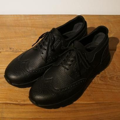 ヒロシツボウチ ウイングチップレザースニーカー Hto 0276 ブラック So Kutsu The Finest Import Shoes For Men