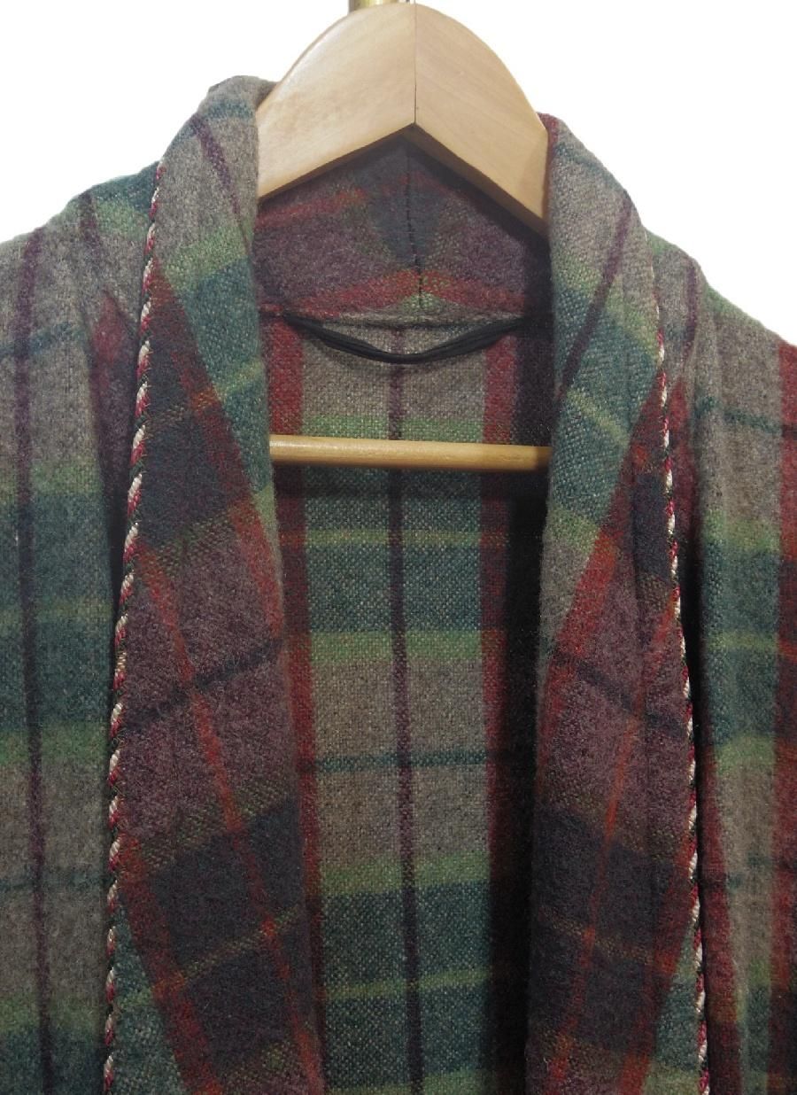 希少‼︎ 40s50s vintageウールガウン チェクコート 希少‼︎ 40s50s vintageウールガウン チェクコート 希少‼︎ 40s50s