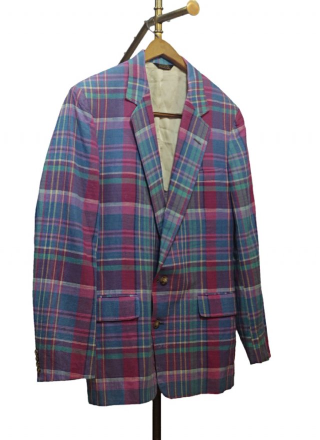70's USA Vintage Madras Check Cotton Jacket  Paul Stuart #282<img class='new_mark_img2' src='https://img.shop-pro.jp/img/new/icons8.gif' style='border:none;display:inline;margin:0px;padding:0px;width:auto;' />