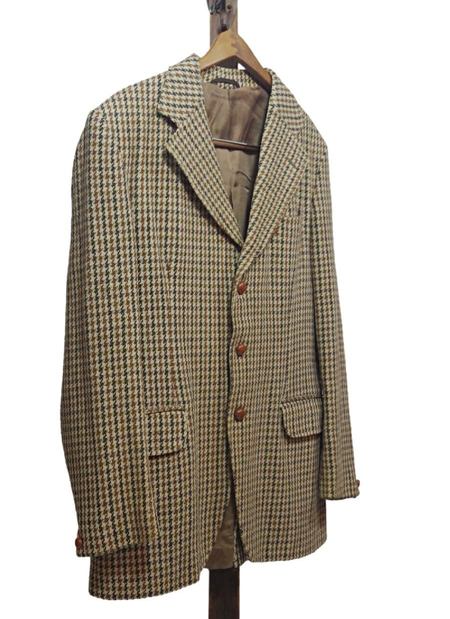 70年代 英国製 ヴィンテージ Harris Tweed ハリスツイード Dunn & Co