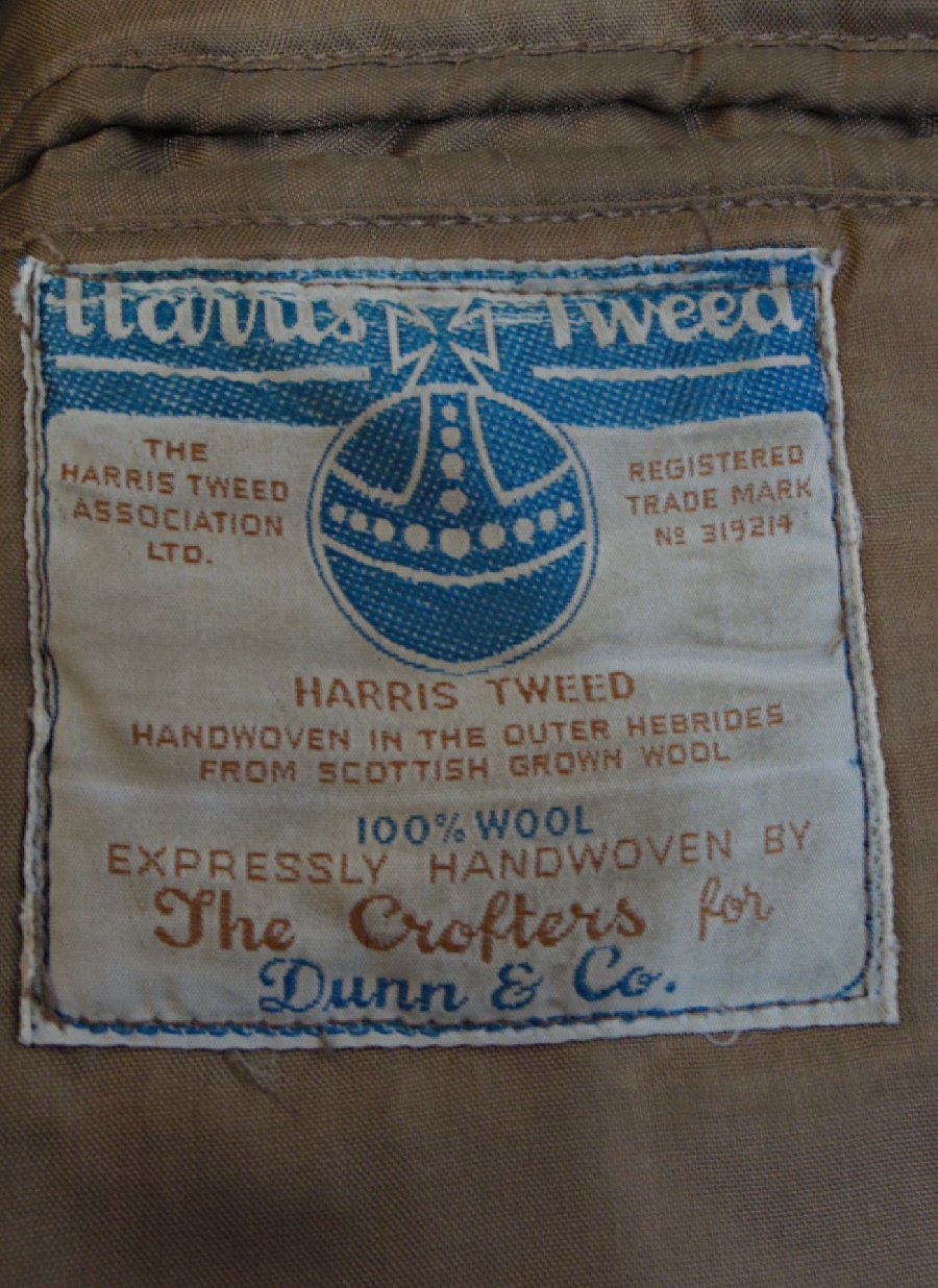 70年代 英国製 ヴィンテージ Harris Tweed ハリスツイード Dunn & Co 