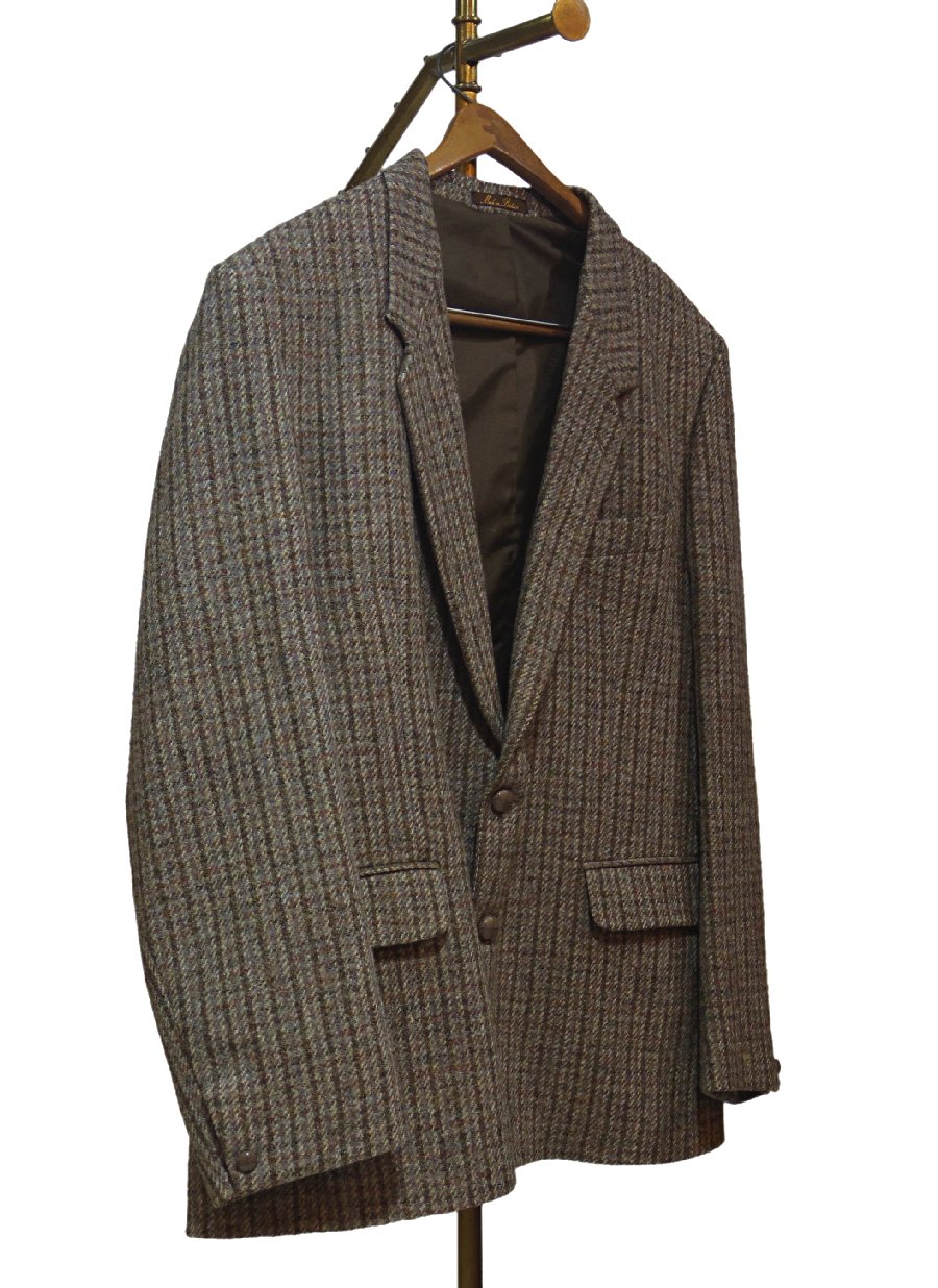70s ハリスツイードジャケット　Harris Tweed着丈80cm