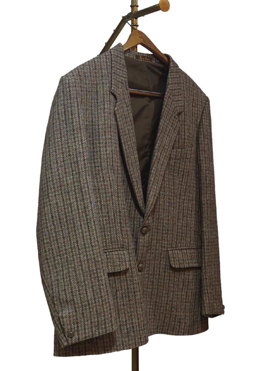 70s 英国製 ヴィンテージ Harris Tweed ビッグサイズ ハリスツイード ...