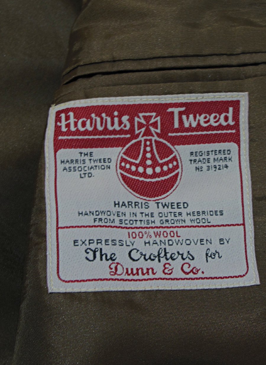 70s 英国製 ヴィンテージ Harris Tweed ビッグサイズ ハリスツイード