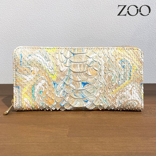 ZOO：ダイヤモンドパイソン長財布ベージュ   Bag shop idee