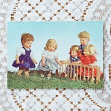 ドイツ ヴィンテージポストカード 5人の子供×玉運び競争 (未使用)