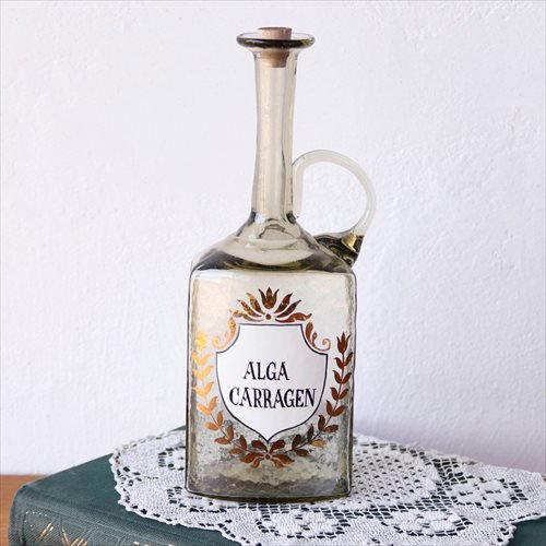 ドイツ アンティークの薬瓶 ALGA CARRAGEN - 旅するワクワクに出会える東欧雑貨店 tekuteku