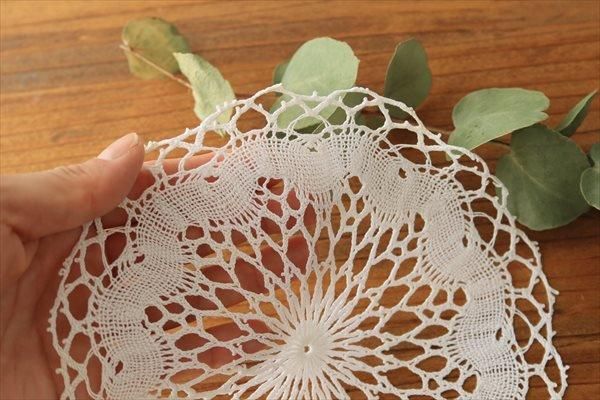 アンティーク クロッシェレースドイリー 太陽 - tekuteku東欧雑貨店
