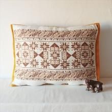 アンティーク紙 | 刺繍カード（ベルをくわえた青い鳥とすみれの